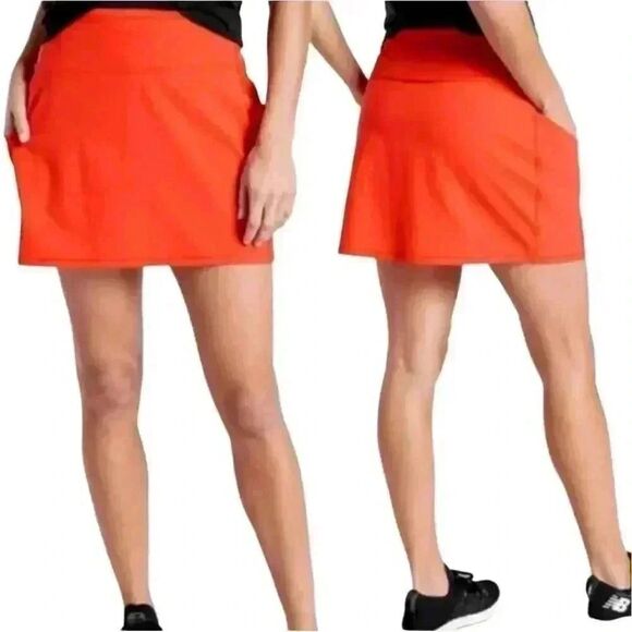 Athleta Women's Tangerine Orange Poly/Spandex Athletic Skort - Picture 1 of 9